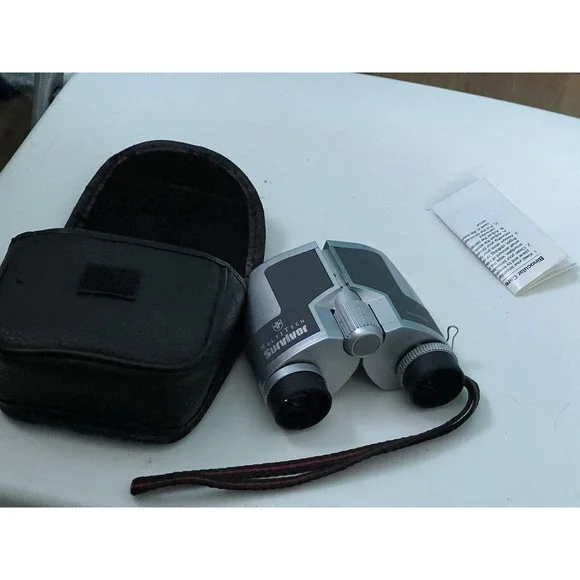 MultiTech 8x22 Ruby Binoculars, case, strap. Good condition.