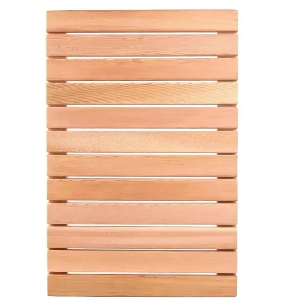 Natural Bamboo Wooden Deluxe Shower Floor & Bath Mat Non Slip Stain Resistant