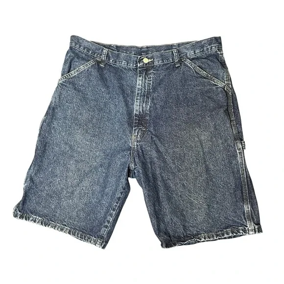Vintage 90s Wrangler Jorts Mens 36 Y2K Carpenter Baggy Skater Jean Denim Shorts‎