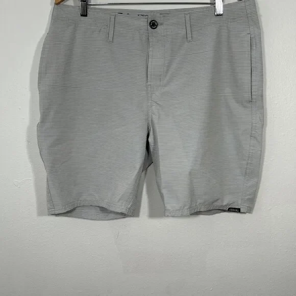 Ezekiel Shorts Mens 38 Gray Striped‎ Versa Hybrid Board Stretch