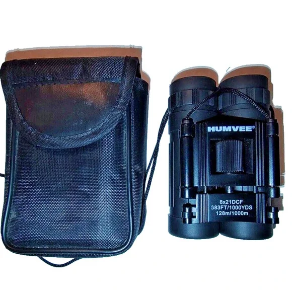 Humvee Binoculars 8X21 DCF Compact Anti Reflective with Case included belt loop