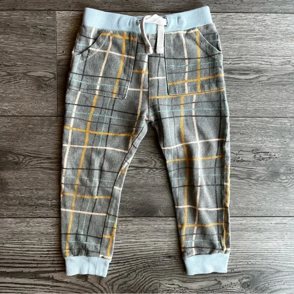 Dot Dot Smile Toddler Limited Edition Plaid Drawstring Jogger Pants Size 3/4