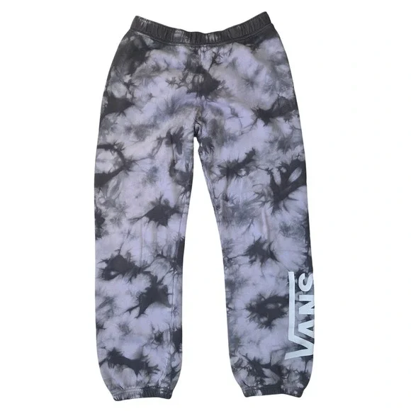 Vans Girls Jogger Sweatpants Bundle Purple Tie Dye White Floral Logo Small Med