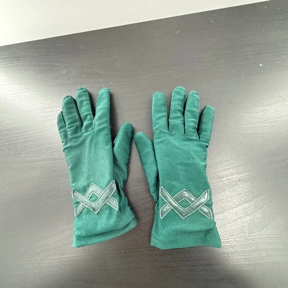 Jade Green Thinsulate Scotchgard Winter Gloves Retro Cuff