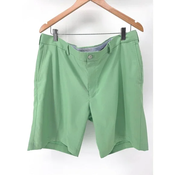 Peter Millar Golf Shorts Men 38 Sport Salem Classic Performance Green 9 Inseam