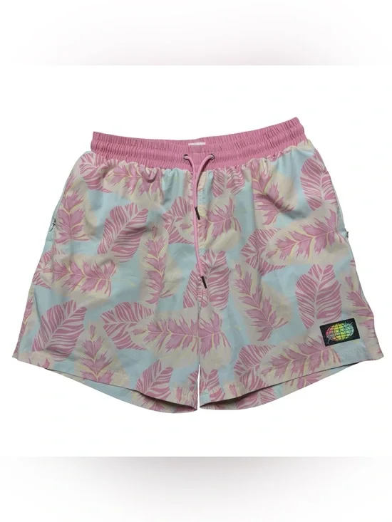 Mens Y2K Slunks Colorful Floral Lightweight Lined Pickleball Shorts Size L