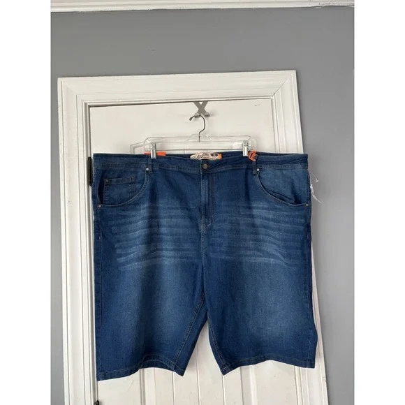 Huntington Beach Club Mens Blue Denim Shorts Size 48 Waist New With Tags