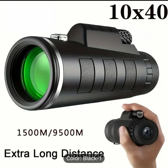 Black Monocular Telescope 10x40