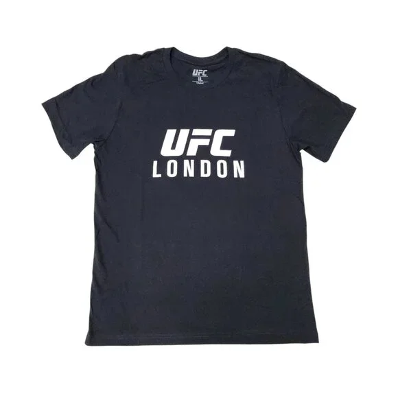 UFC Fight Night London Volkov vs. Aspinall Tee Black T-Shirt Size L - New