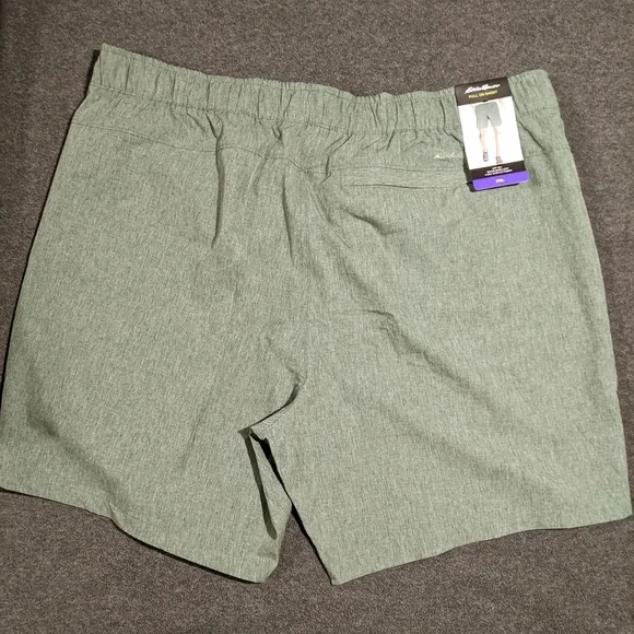 NWT Men's Eddie Bauer shorts pull on drawstring waist‎ polyester spandex XXL