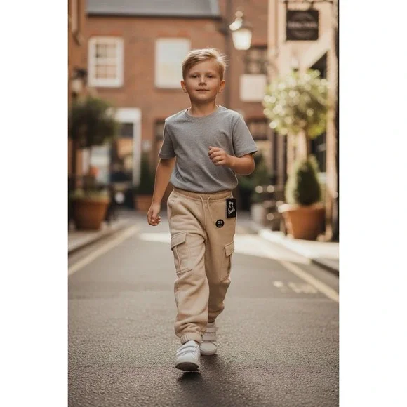 Art Class Easy On and Off Sweatpants W Pockets - Tan - XS (4/5)