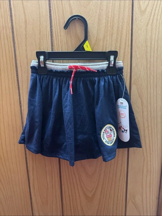 wonder nation Navy Blue Skort with Red Drawstring and Cupcake Patch