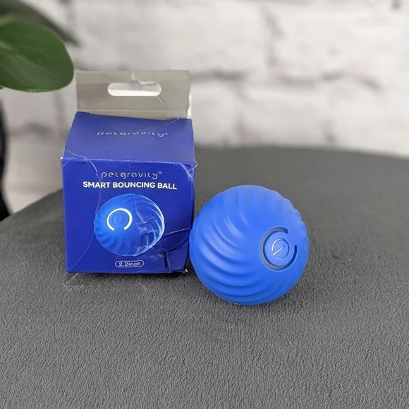 Blue Smart Bouncing Ball for Small Pets