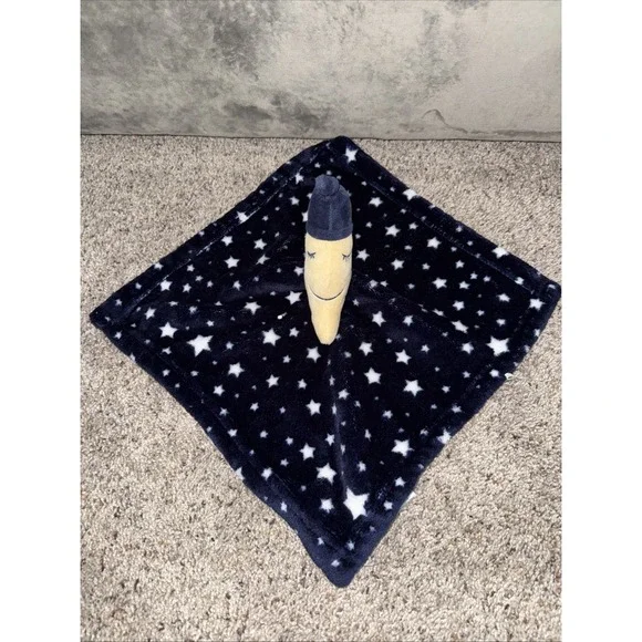 HB Moon Stars Blue‎ White Yellow Plush Lovey 14