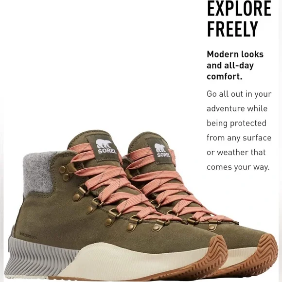 Sorel Out N' About III Conquest Waterproof Boot in Omega Taupe