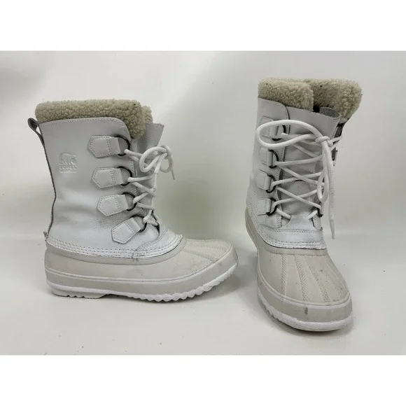 Sorel 1964 PAC Waterproof Insulated Winter Boots Womens Size 8 White