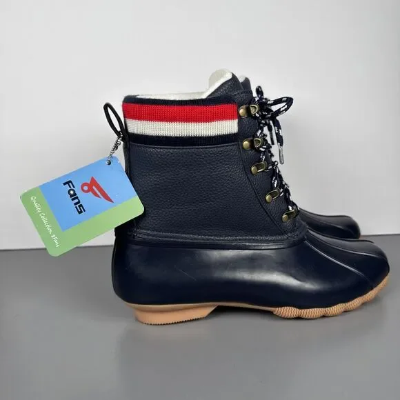 8 Fans Women's Size 10 Duck‎ Boots Waterproof Ankle Rain Insulated Shoes -flaw