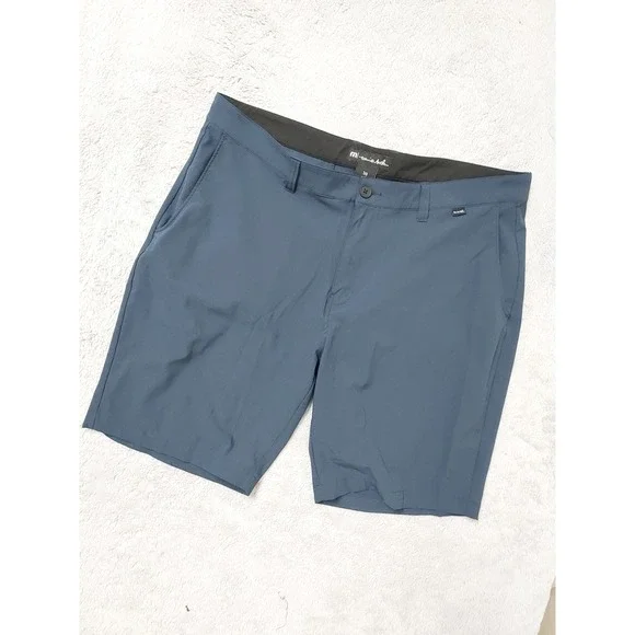 Travis Mathew Shorts Mens 38 Wanderlust Golf Performance Activewear Blue Preppy