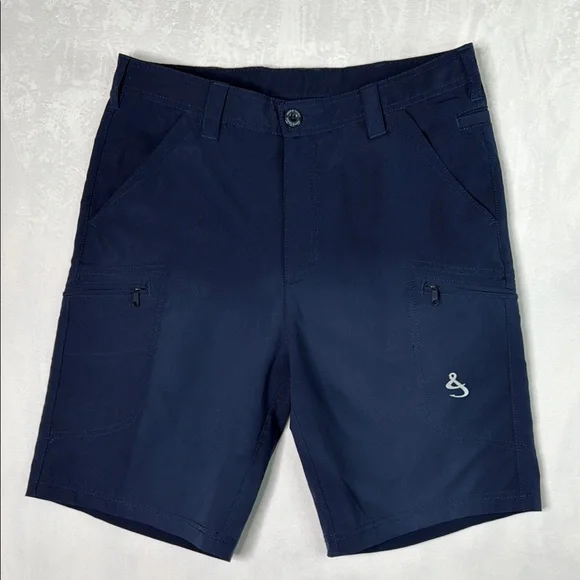 Navy Blue Fishing Shorts Hook & Tackle Men's‎ Size 30