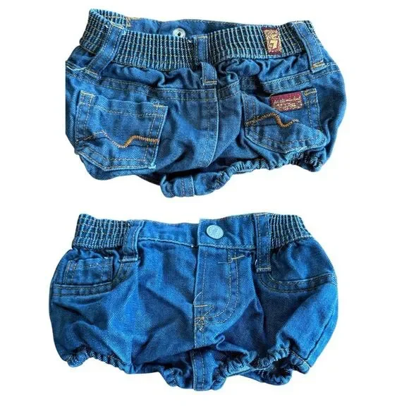 7 For All Mankind Denim Diaper Cover Size 6/9 Months
