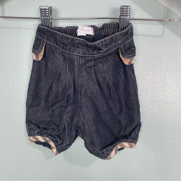 Burberry Baby Pants Denim‎ Nova Check Plaid Sz 1 M