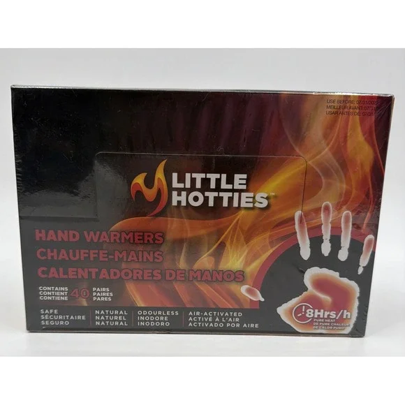 Little Hotties Hand Warmers Disposable Winter Bulk Pack 40 pairs SEALED BOX