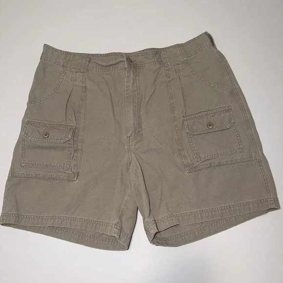 Cabelas Mens Hiking Shorts Size 40 Khaki 7‎ Pocket Outdoor Cargo Utility
