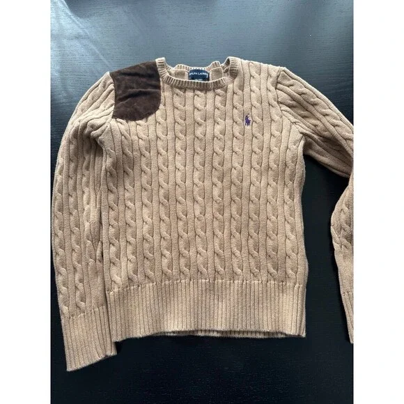 Ralph Lauren Suede Patch Sweater
