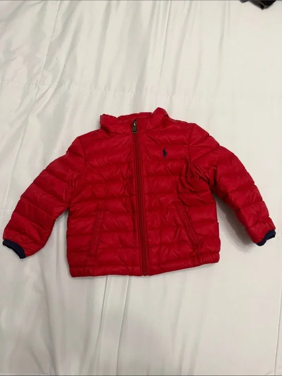 Ralph Lauren Red Quilted Puffer Jacket
