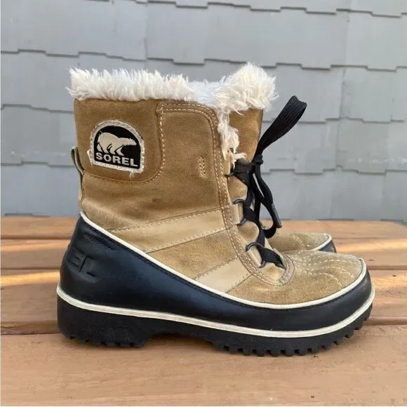 Sorel‎ Tivoli II Womens Winter Snow Boots Size 6 Suede Waterproof NL2089-373