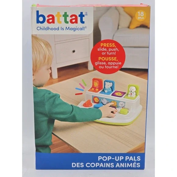 Battat Pop Up Pals Color‎ Sorting Animal Toy With Buttons - SEE PHOTOS