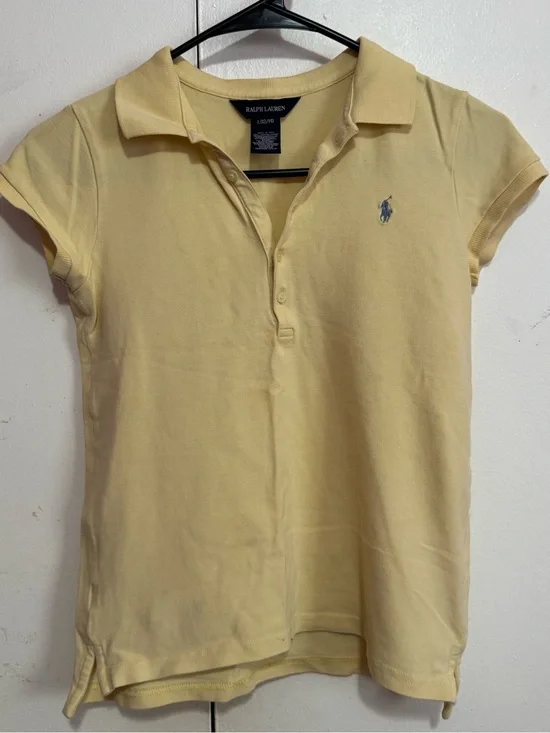 Ralph Lauren Pale Yellow Polo Top