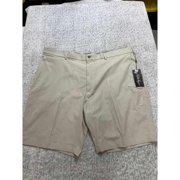 Walter Hagen Mens Light Khaki Perfect 11 Golf Shorts Big & Tall 48‎ MGA14400BT