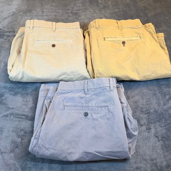 Gap Shorts Regenerative Cotton Flat Front Casual Set of 3 Shorts Mens 38x10