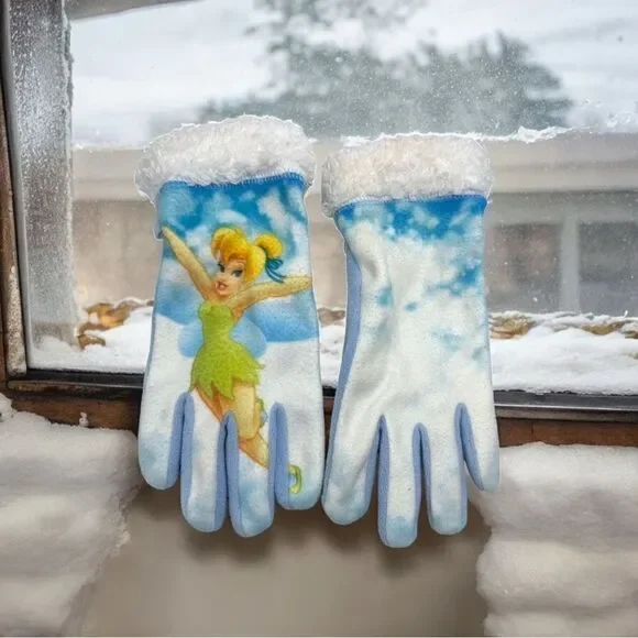Disney l Tinker-bell Gloves l Sherpa Trim