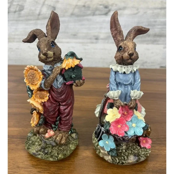 Vintage K's Collection‎ Easter Parade Bunnies Limited Edition Lot of 2 5.5