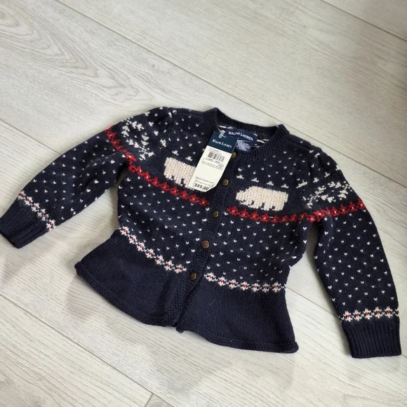 Ralph Lauren NWT Blue Bear sweater 12 Months