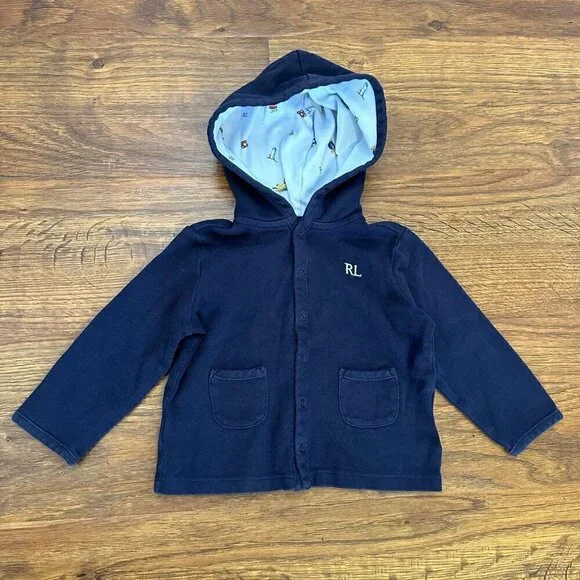 Ralph Lauren sweatshirt cardigan 9 mos