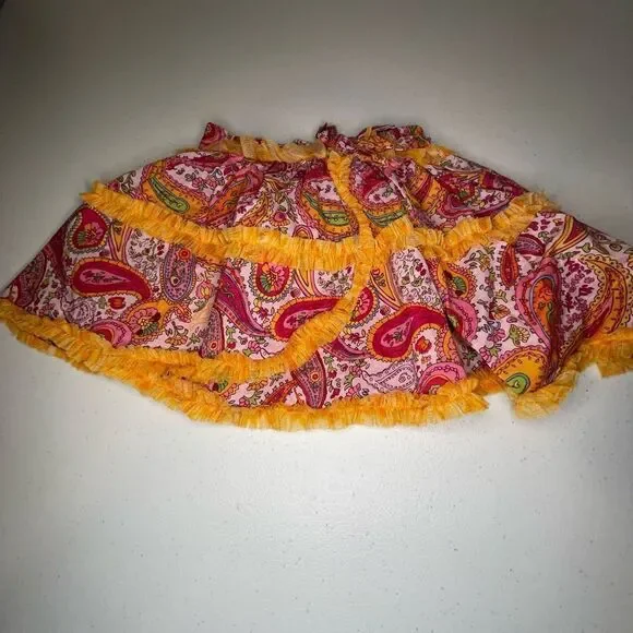 Girls - IT's A SMALL WORLD - Orange/Pink Disney 'BABY NAY' Skirt Nordstrom 3T