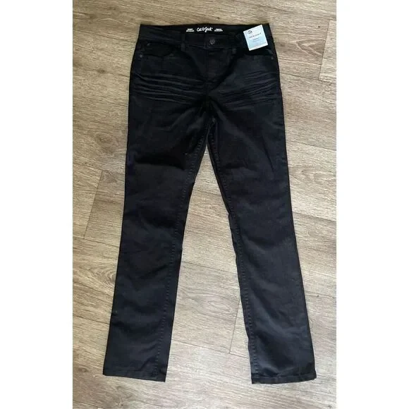 Cat & Jack Black Jeans 16 Skinny Stretch Adjustable Waist New