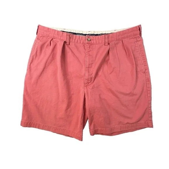 Polo Ralph Lauren Men's 40.5 Pink Tyler Shorts Cotton Pleated Chino Casual