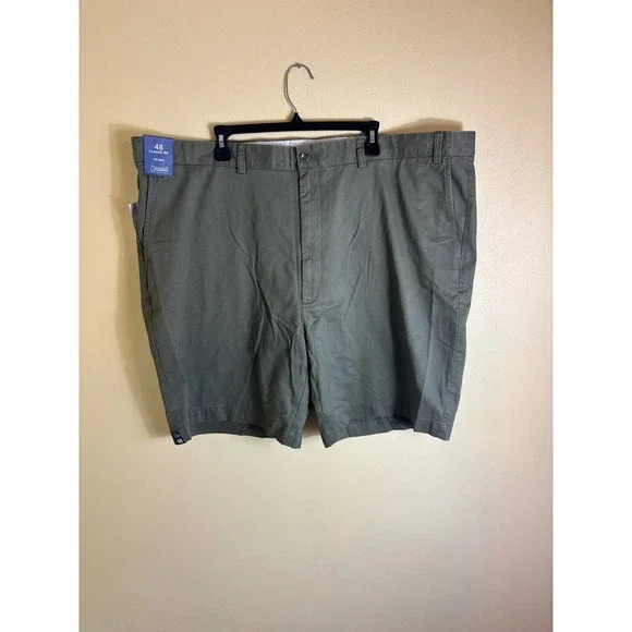 NWT New RoundTree & Yorke Casual Big Man Shorts Men's Size 48‎ Olive Green