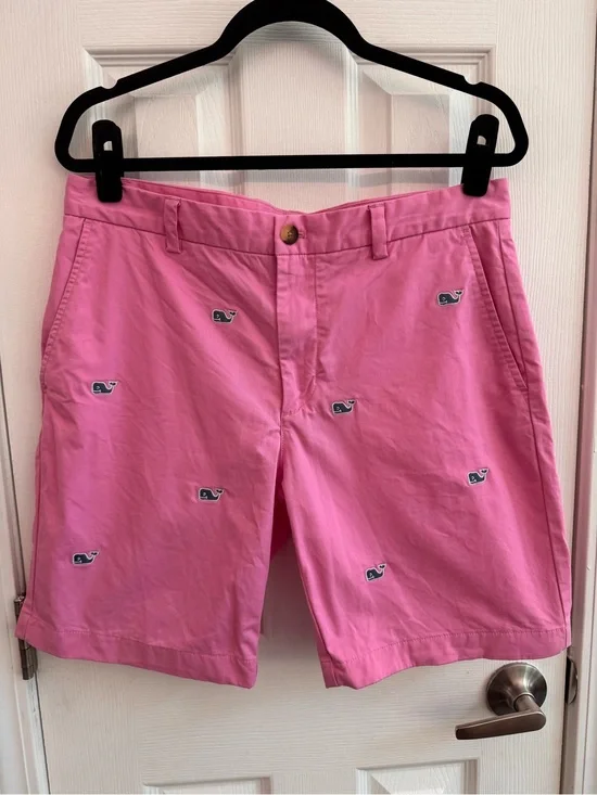 VINEYARD VINES Pink Whale Breaker Shorts Mens Size 33