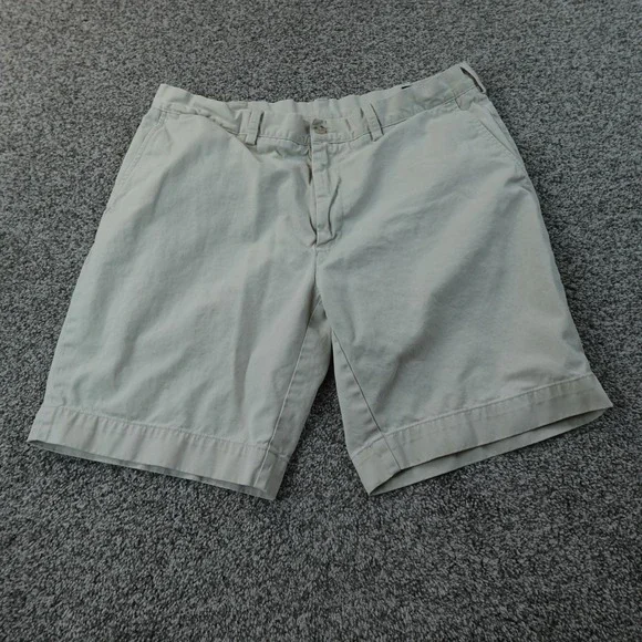 Polo Ralph Lauren Shorts‎ Mens 36 Beige Chino Golf Classic Fit Flat Front Casual