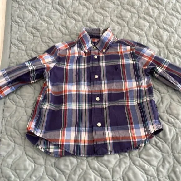 Ralph Lauren 2T button down plaid shirt