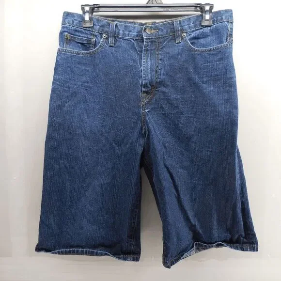 Sean John Baggy Jean Shorts Mens 34 Wide‎ Leg Goth Punk Skate Y2K 90s VTG