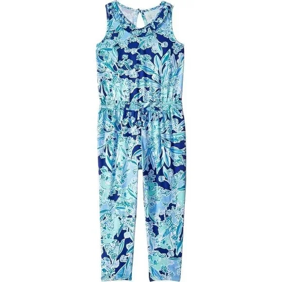 Lilly Pulitzer‎ Vala printed Jumpsuit Girls Sz XL Royal Purple Koalafications