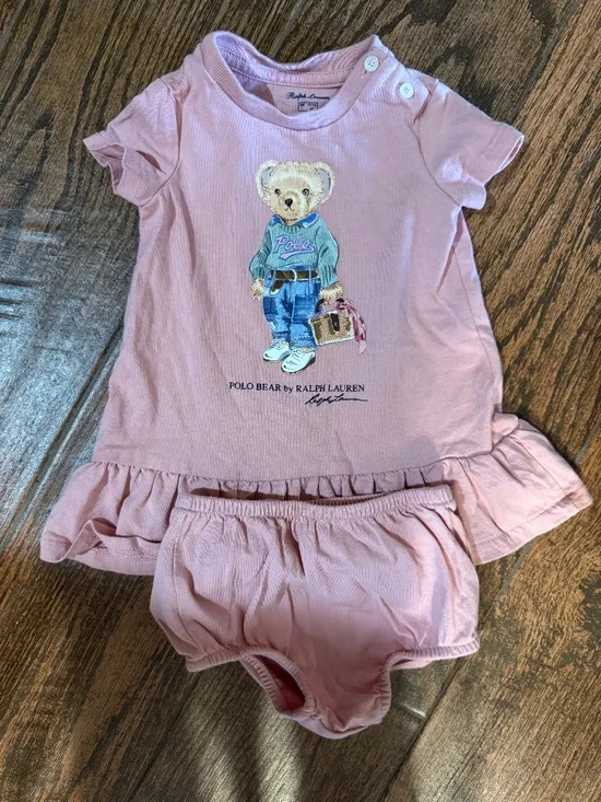 Girls Ralph Lauren Dress & Bloomers - 3M
