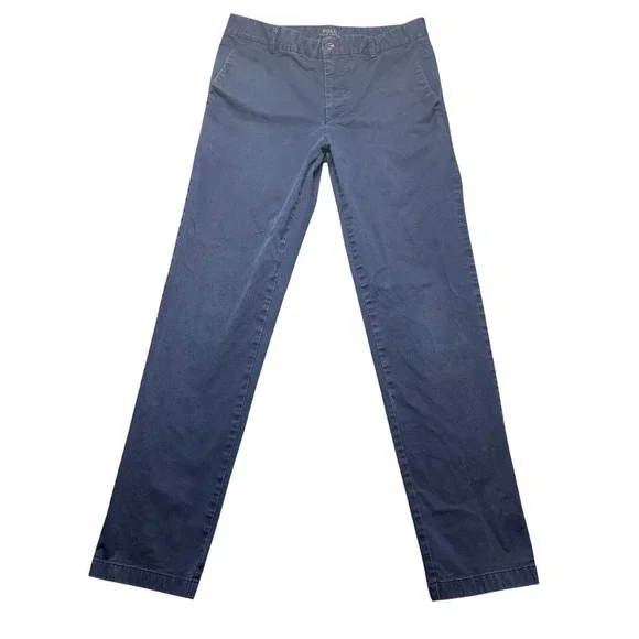 Polo Ralph Lauren Pants Kids 18 Navy Blue Chino Slim Fit Stretch Cotton 30W 29L