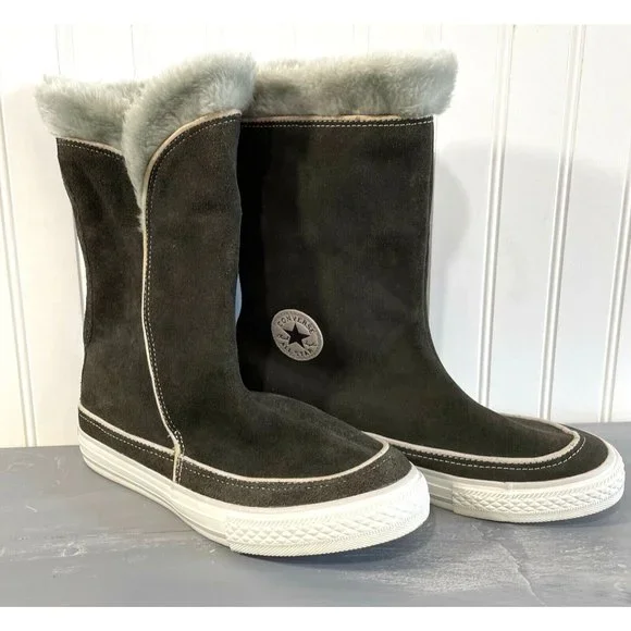 Converse Women's Size 5‎ Chuck Taylor All Star 632487C Brown Suede Leather Boots